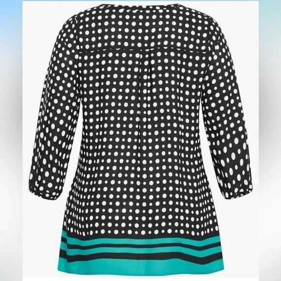 -New Avenue Women's Plus Size Top Malia Zip​ - Picture 2 of 4